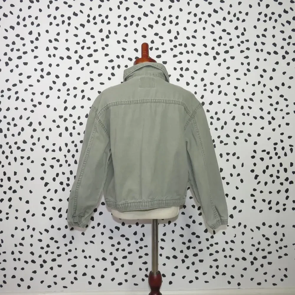 Oshkosh Green Cargo Zip Up Girls Utility Jacket - Picture 3 of 7